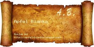 Apfel Bianka névjegykártya